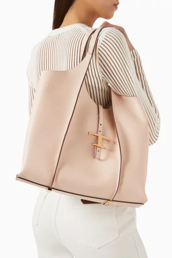 Medium T Timeless Shopping Bag in Leather