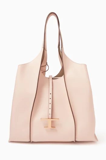 Medium T Timeless Shopping Bag in Leather
