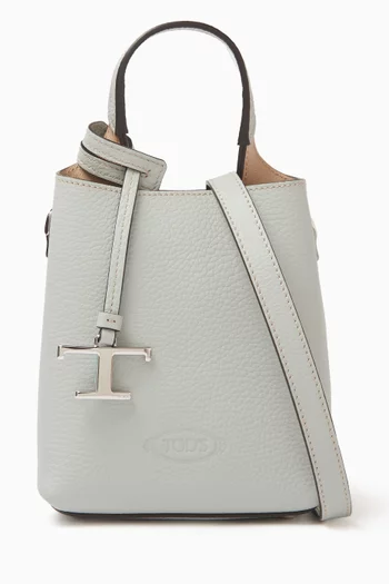 Micro Top-handle Bag in Leather