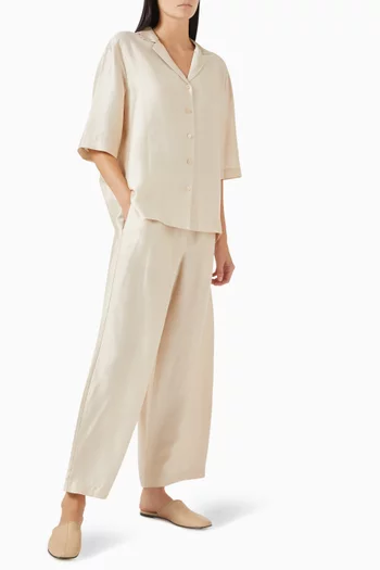 Takisada Pyjama-style Pants in Satin