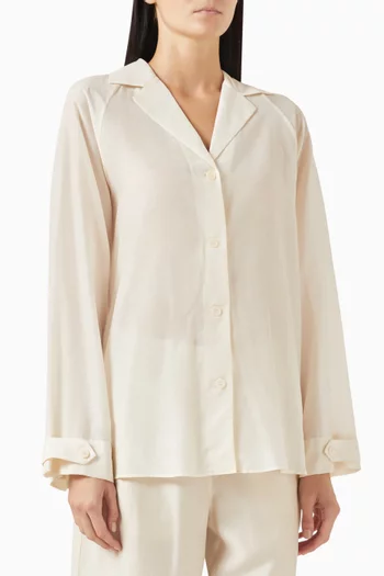 Cuffed Shirt in Cotton-silk