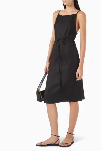 Open-back Midi Dress in Silk