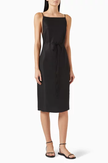 Open-back Midi Dress in Silk