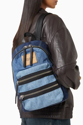 Medium Biker Backpack in Denim