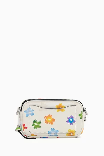 The Wild Daisy Snapshot Bag in Saffiano Leather