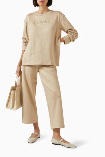 سويت شيرت بيرما بشعار الماركة مزيج حرير