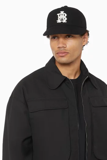 كاب بأحرف شعار الماركة مزيج صوف