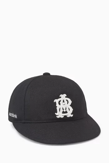 كاب بأحرف شعار الماركة مزيج صوف