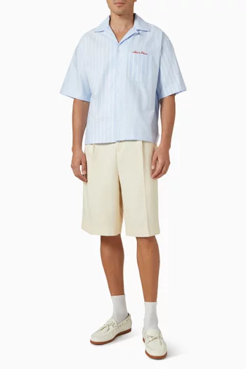 Patchwork Script Shirt in Cotton