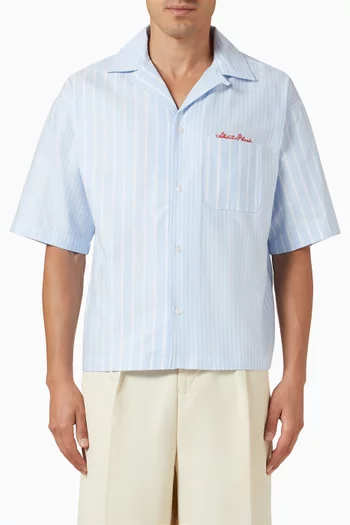 Patchwork Script Shirt in Cotton