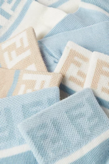 FF Logo Socks in Cotton, Set of 5