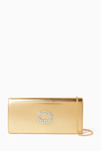Alice Crystal-embellished Clutch in Leather
