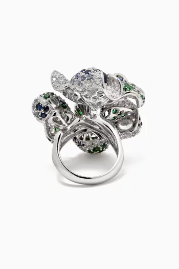 Blossom Ring in 18kt White Gold & Rhodium Vermeil
