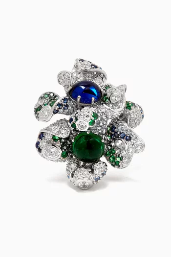 Blossom Ring in 18kt White Gold & Rhodium Vermeil