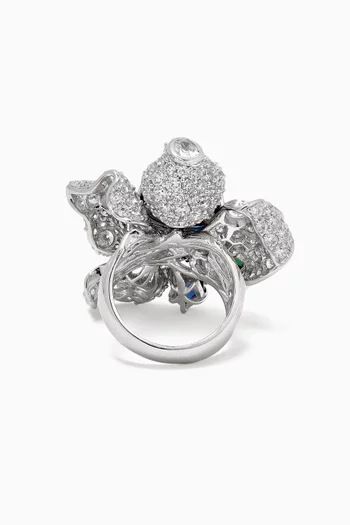 Blossom Ring in 18kt White Gold & Rhodium Vermeil