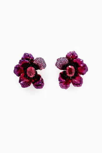 Begonia Poppy Earrings in 18kt Gold Vermeil