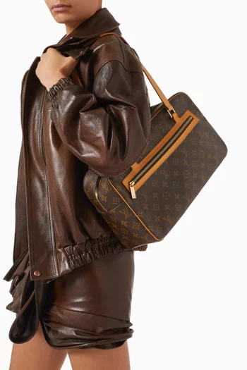 Monogram Cite GM Shoulder Bag in Coated Canvas & Vachetta Leather