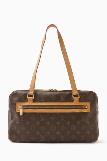 Monogram Cite GM Shoulder Bag in Coated Canvas & Vachetta Leather
