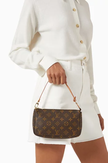 2000s Monogram Pochette Accessoires in Coated Canvas & Vachetta Leather