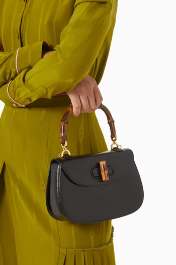 Bamboo Top-handle Bag in Leather