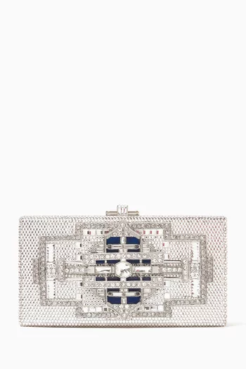 Sleek Rectangle Crystal Clutch