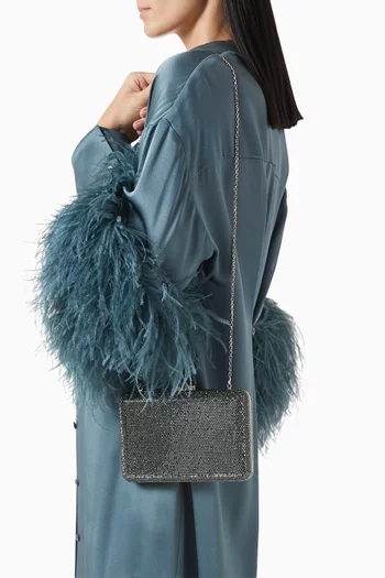 Slim Slide Crystal Clutch