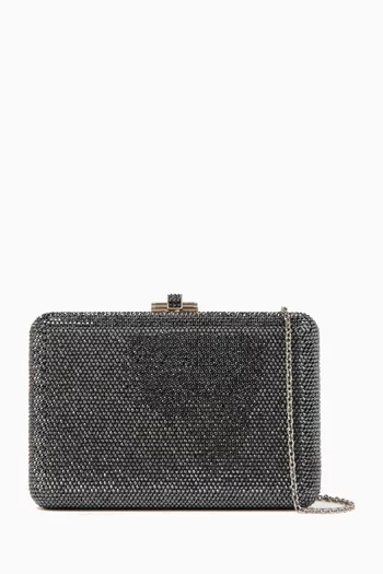 Slim Slide Crystal Clutch