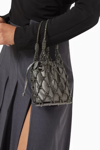 Sparkle Net Pouch in Satin