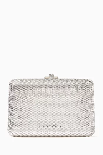 Slim Slide Crystal Clutch
