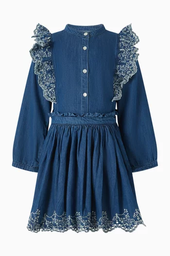 تنورة بيتا مزينة بتطريزات قطن