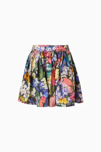 تنورة بروك بنقشة زهور