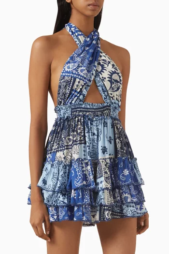 Maona Open-back Dress in Rayon