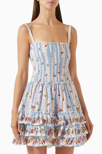 Alamy Tiered-hem Mini Dress