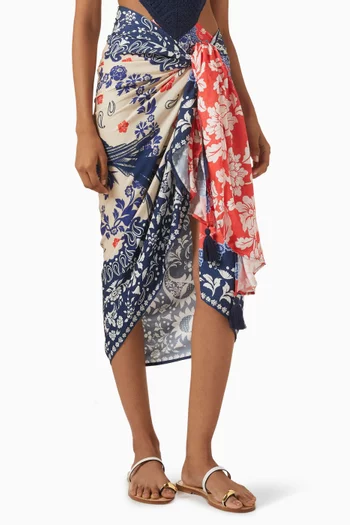 Marine Pareo Cover-up in Viscose