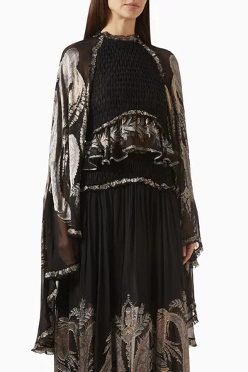 بلوزة دريم بيرن اوت حرير وفيسكوز