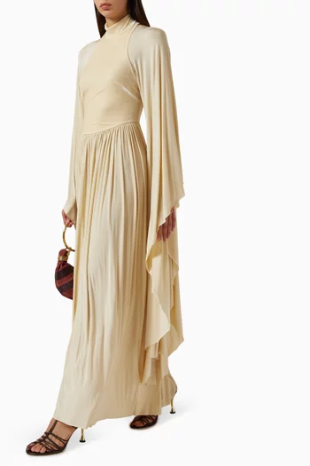 Memento Batwing Maxi Dress in Viscose Blend