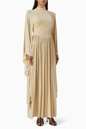 Memento Batwing Maxi Dress in Viscose Blend