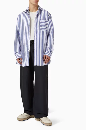 Oversized Striped Shirt in Cotton