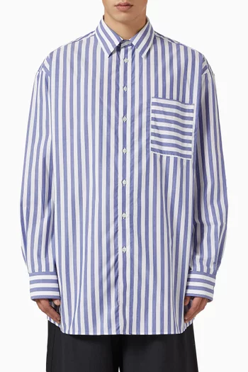 Oversized Striped Shirt in Cotton