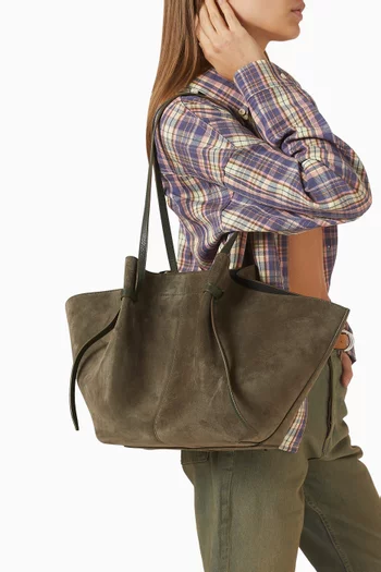 Large Mochi Tote Bag in Italian Suede