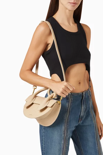 Pretzel Crossbody Bag in Leather