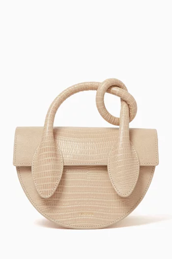 Pretzel Crossbody Bag in Leather