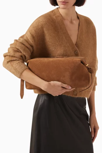Brioche Pouch in Suede