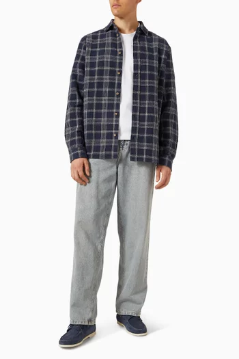 بنطال جينز روي باهت دينم