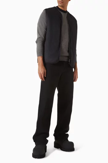 Woven Vest in Wool-cashmere