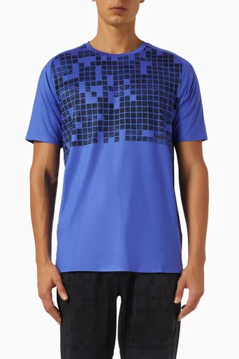 تي شيرت جمب قماش شبكي مطاطي ومعالج