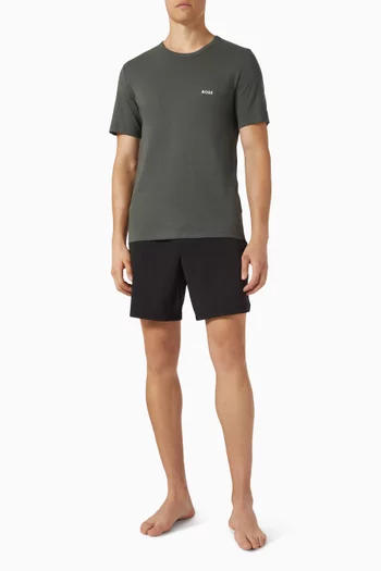 Crewneck T-shirt in Cotton Jersey, Set of 3