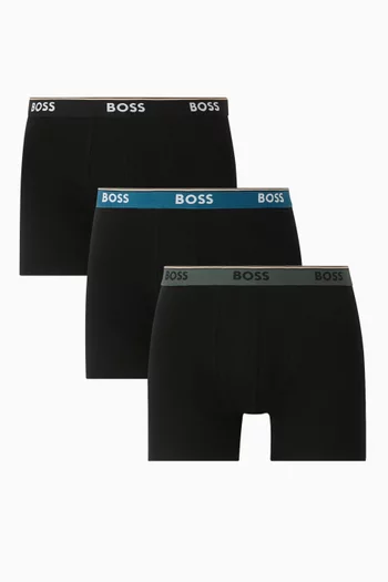 Boxer Briefs in Stretch Cotton, Set of 3