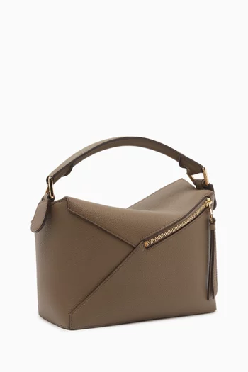 Small Puzzle Edge Bag in Grained Calfskin