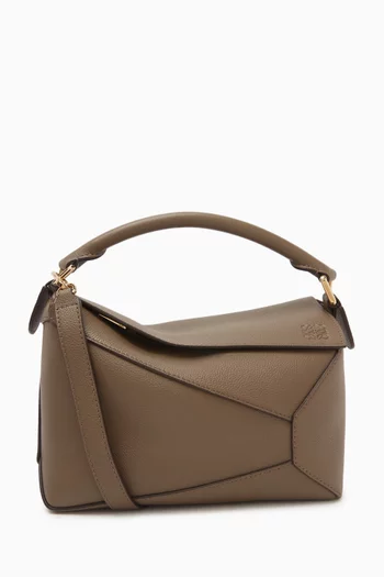 Small Puzzle Edge Bag in Grained Calfskin